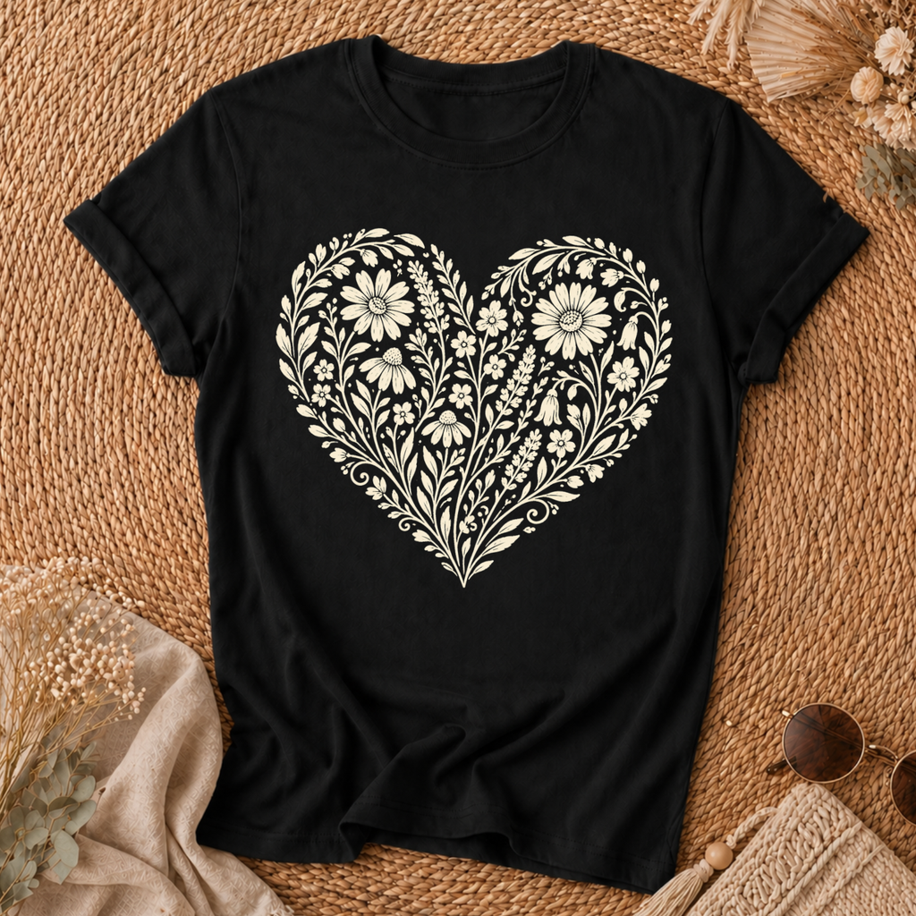 Heart Of Flowers T-shirt
