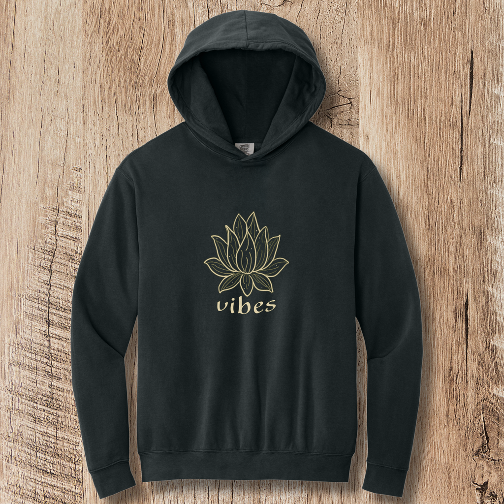 Lotus Vibes Hoodie — Minimal Yoga Hoodie