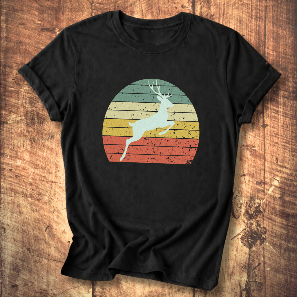 Vintage Sunset Deer T-Shirt