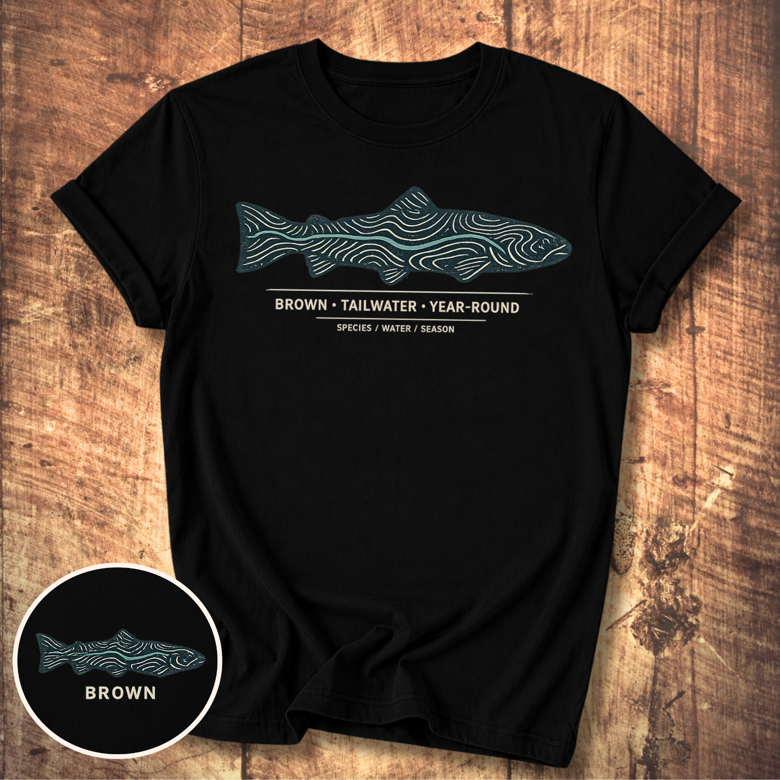Brown Trout Topography T-Shirt