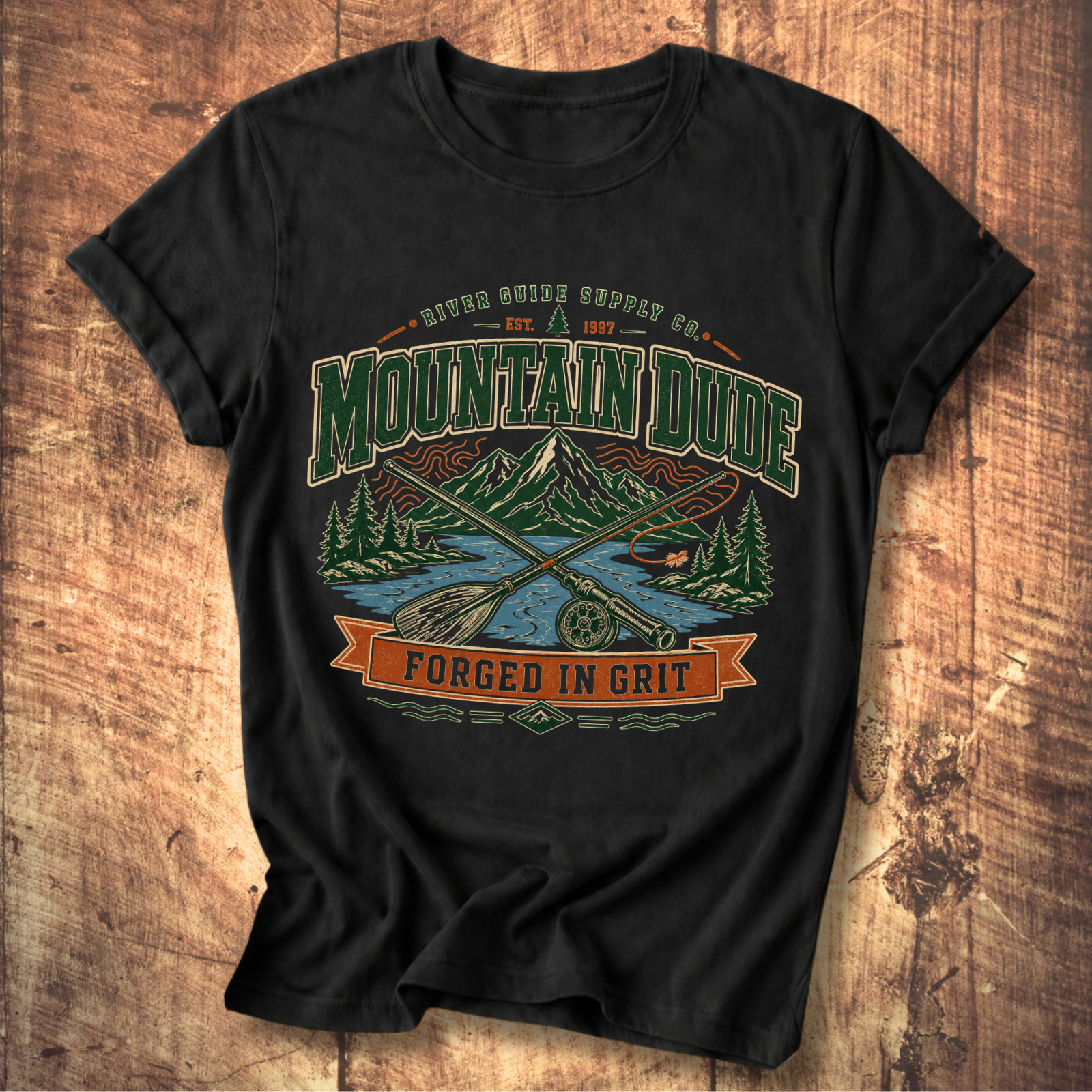 River Guide Mountain Dude Tee