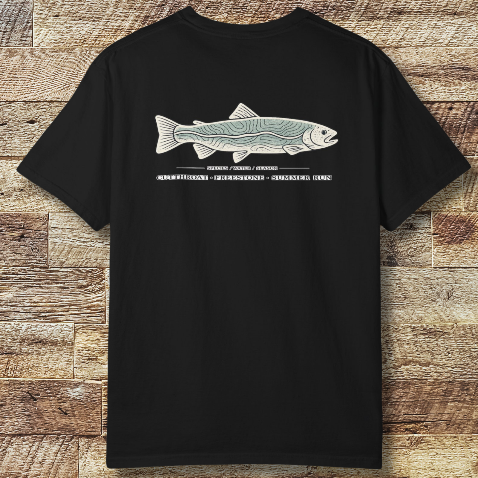 Cutthroat Topography Fly Fishing T-Shirt