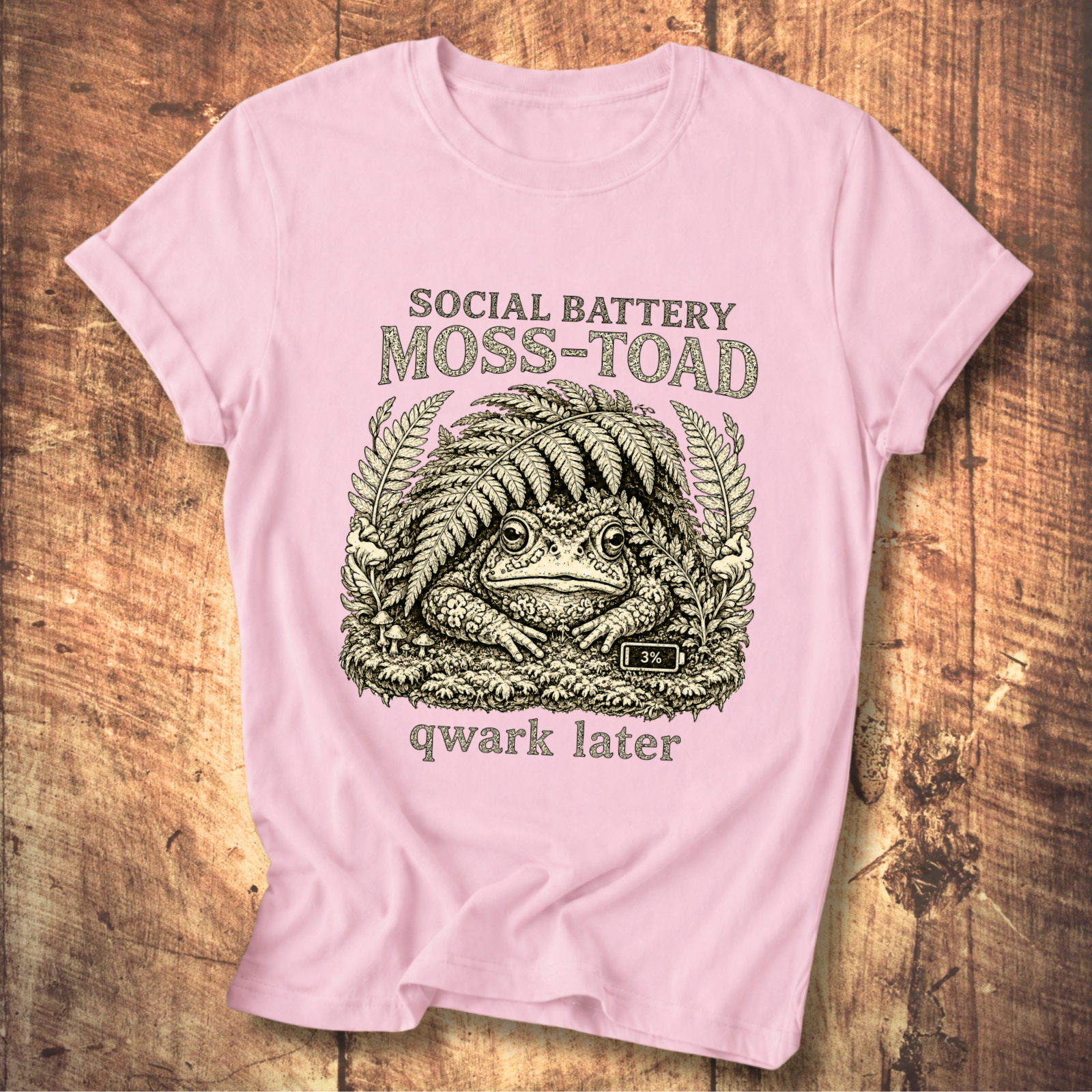 Social Battery Moss Toad Tee