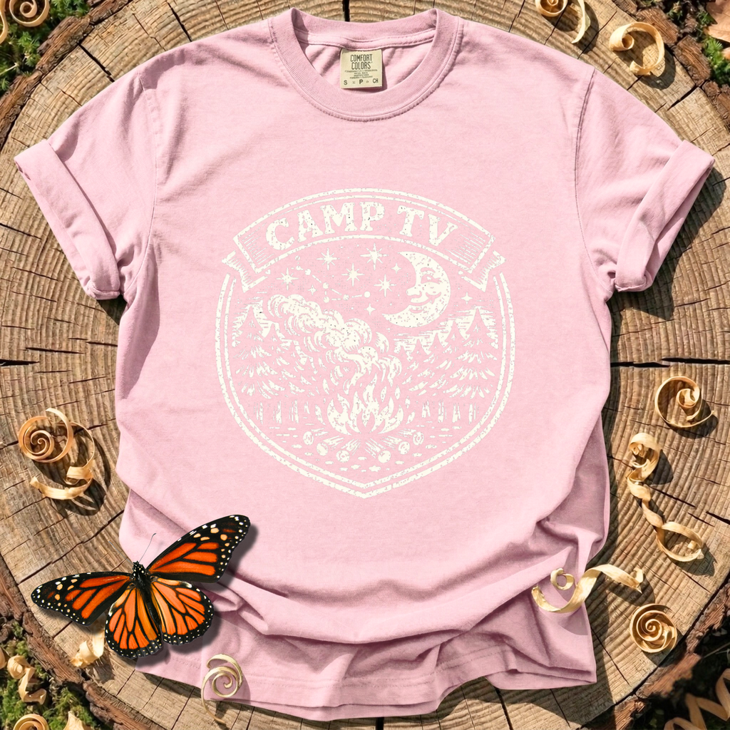 Camp TV Linocut T-shirt