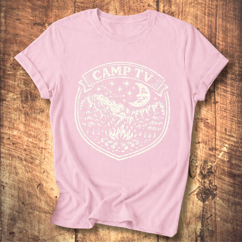 Camp TV Linocut T-shirt
