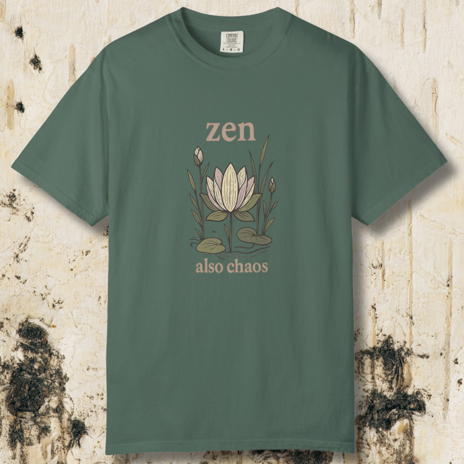 Zen & Chaos Lotus T-Shirt | Mindfulness Floral Tee