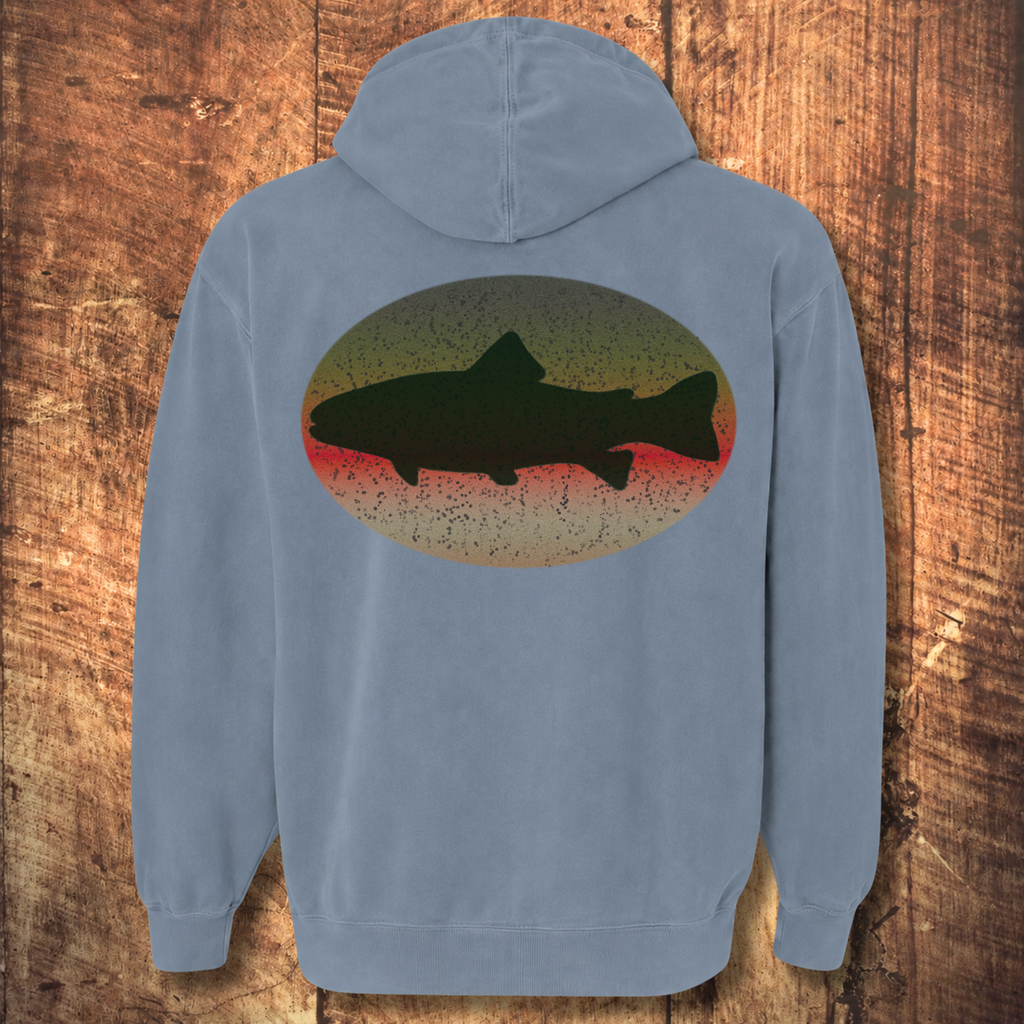 Trout Silhouette Hoodie Back Print