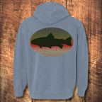 Trout Silhouette Hoodie Back Print