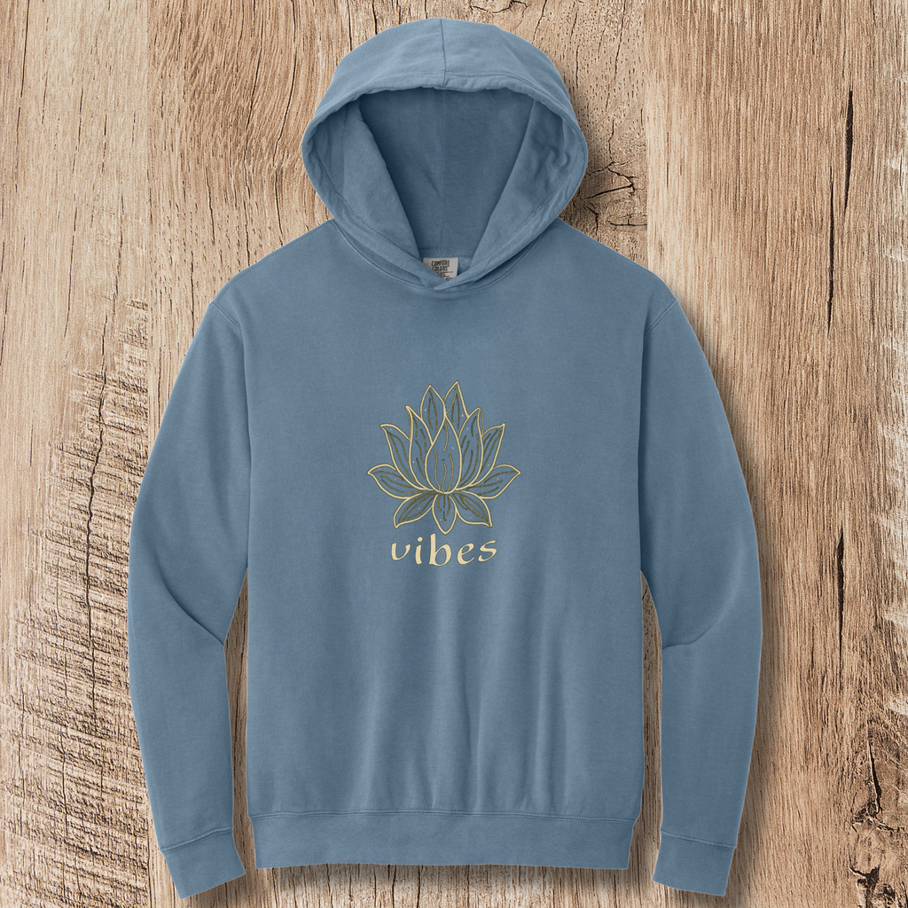 Lotus Vibes Hoodie — Minimal Yoga Hoodie