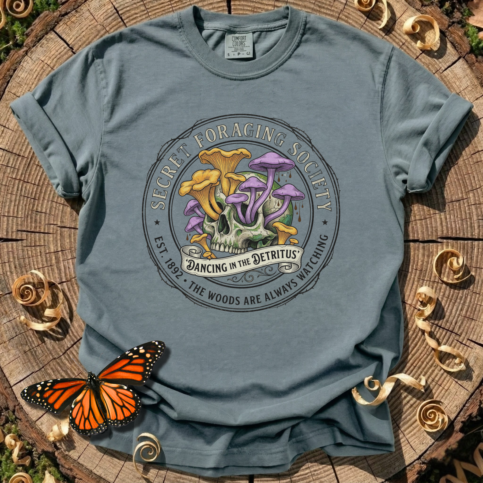 Technicolor Skull Foraging Society T-Shirt