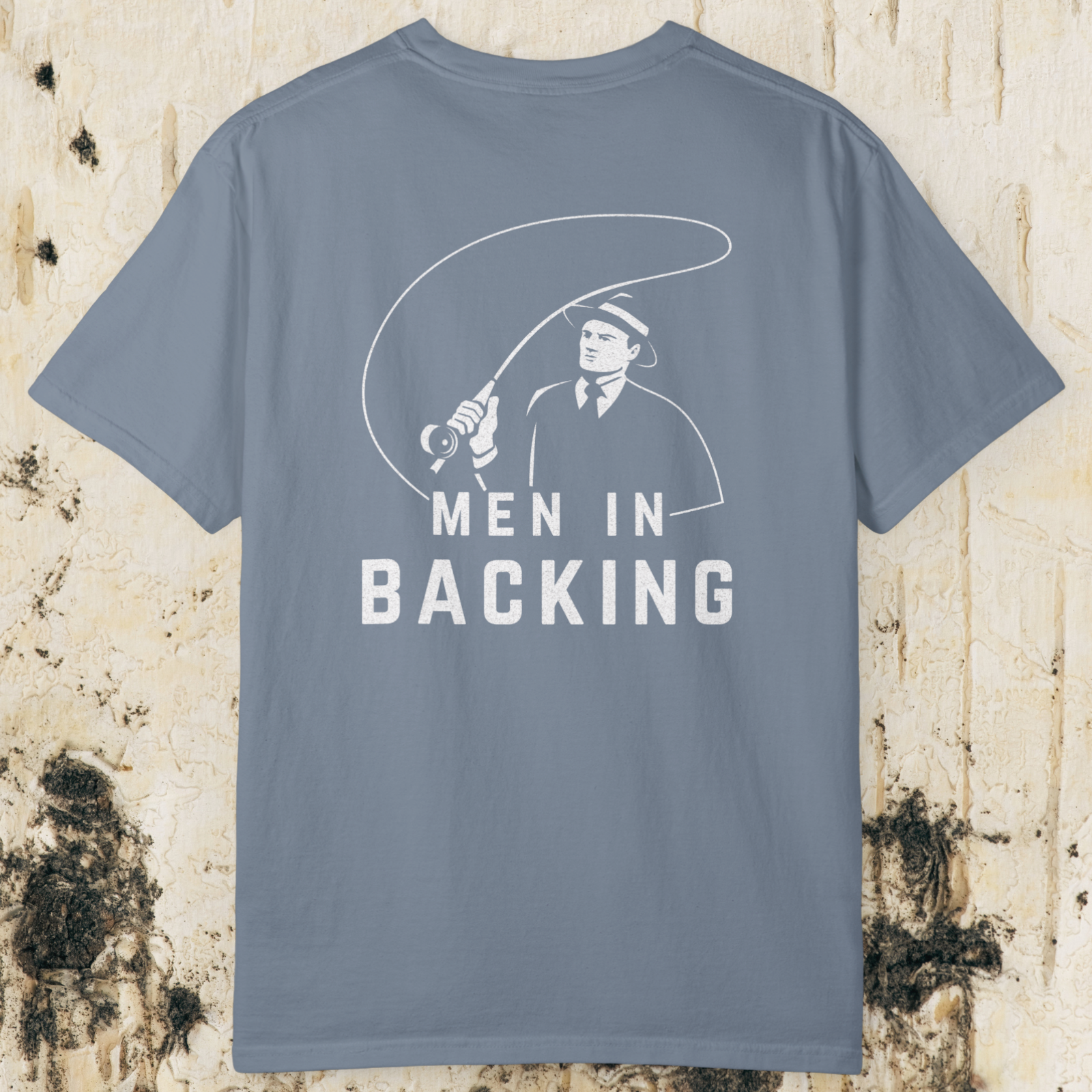 Men In Backing Fly Fishing T-shirt