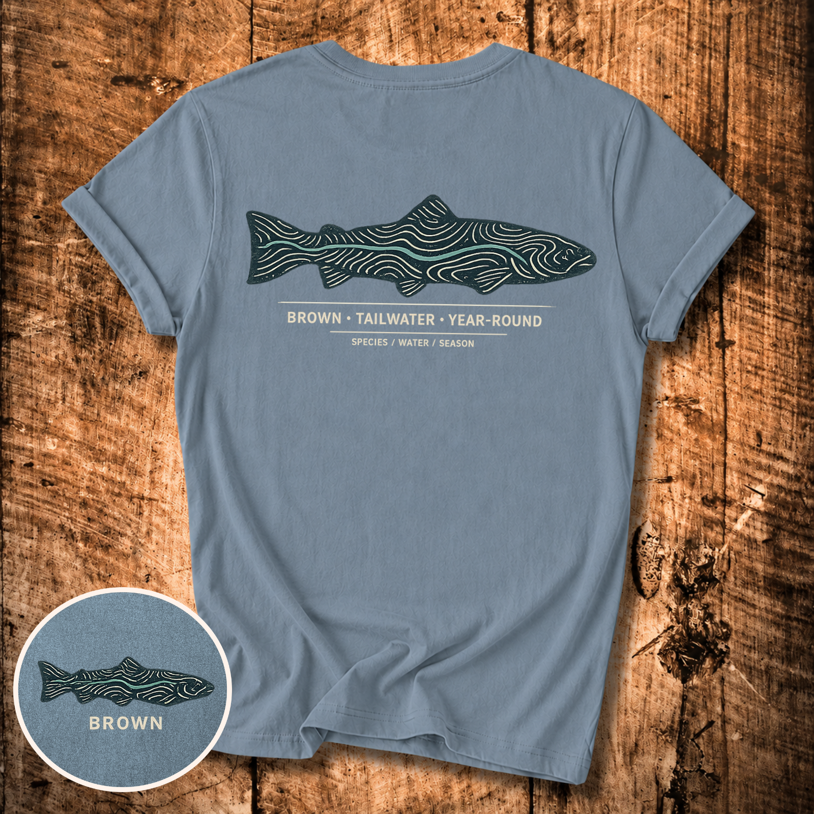 Brown Trout Topography T-Shirt