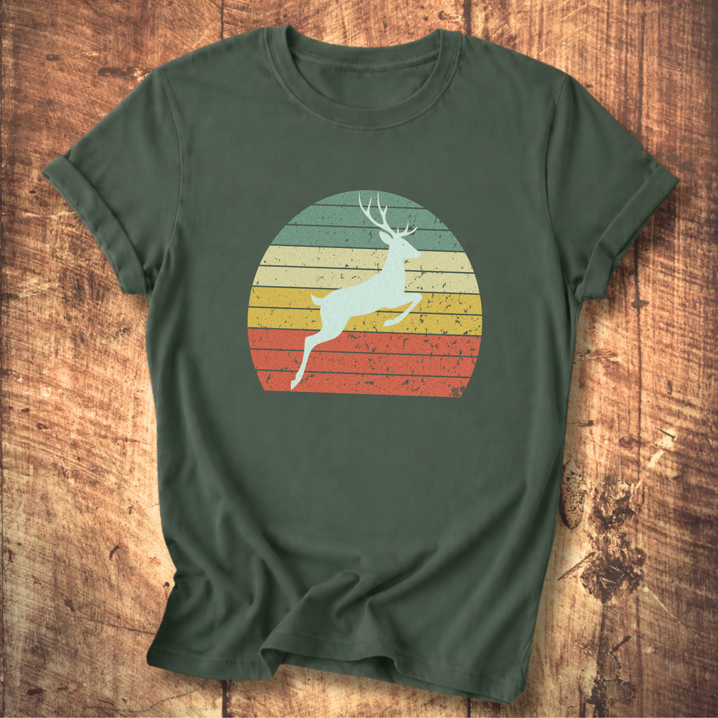 Vintage Sunset Deer T-Shirt