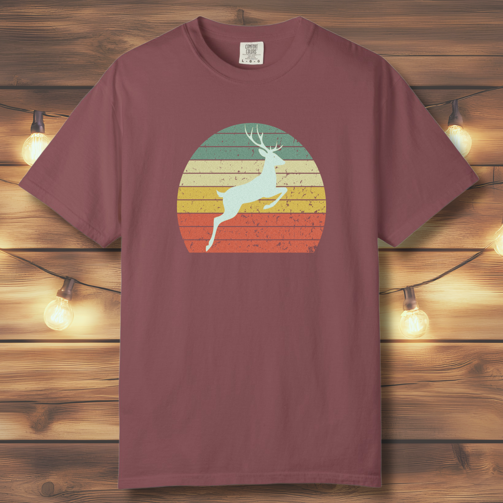 Vintage Sunset Deer T-Shirt