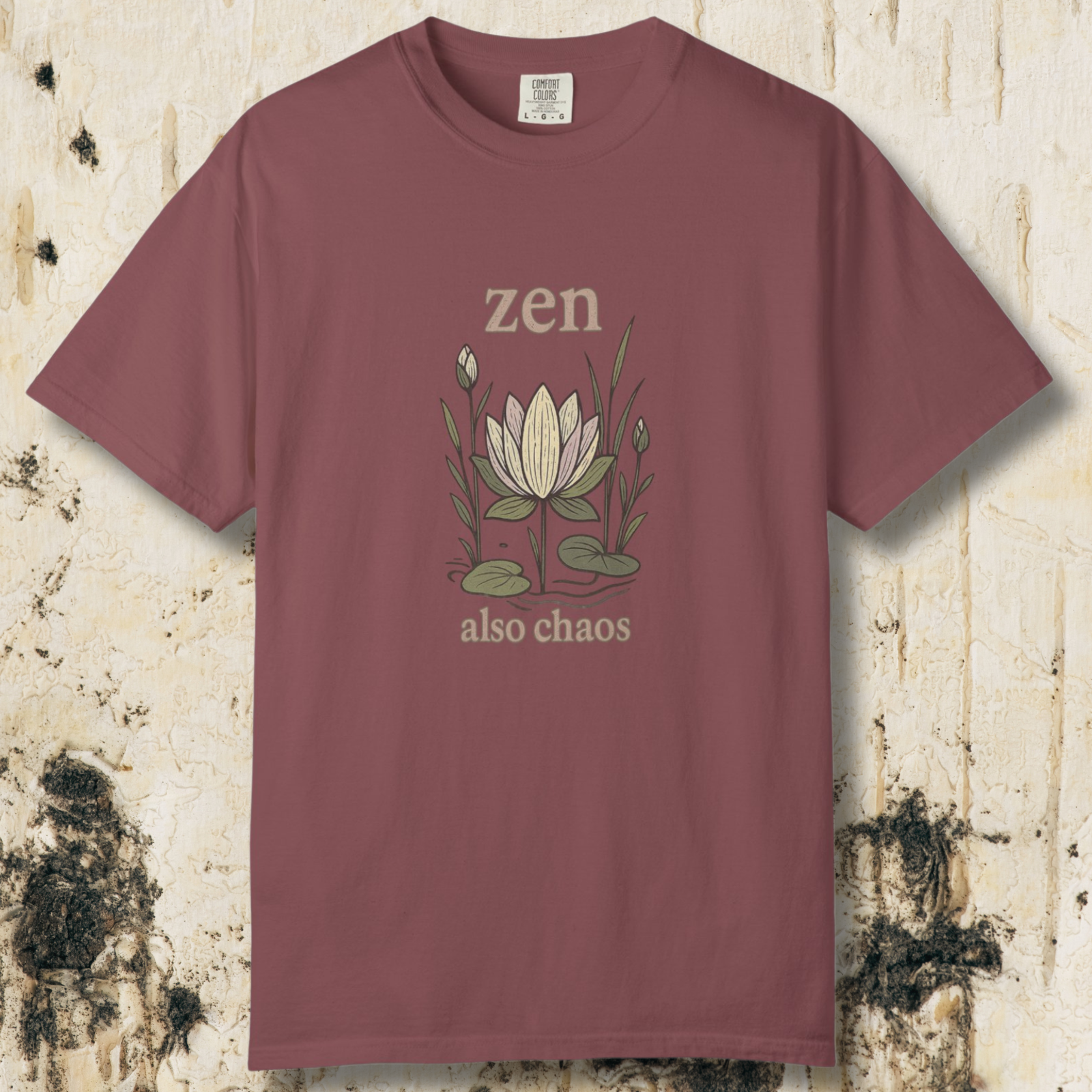 Zen & Chaos Lotus T-Shirt | Mindfulness Floral Tee