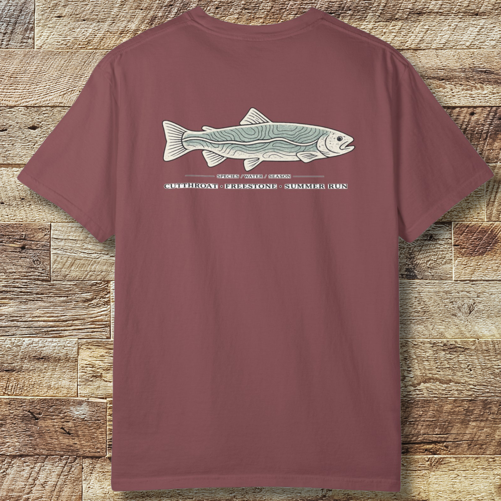 Cutthroat Topography Fly Fishing T-Shirt