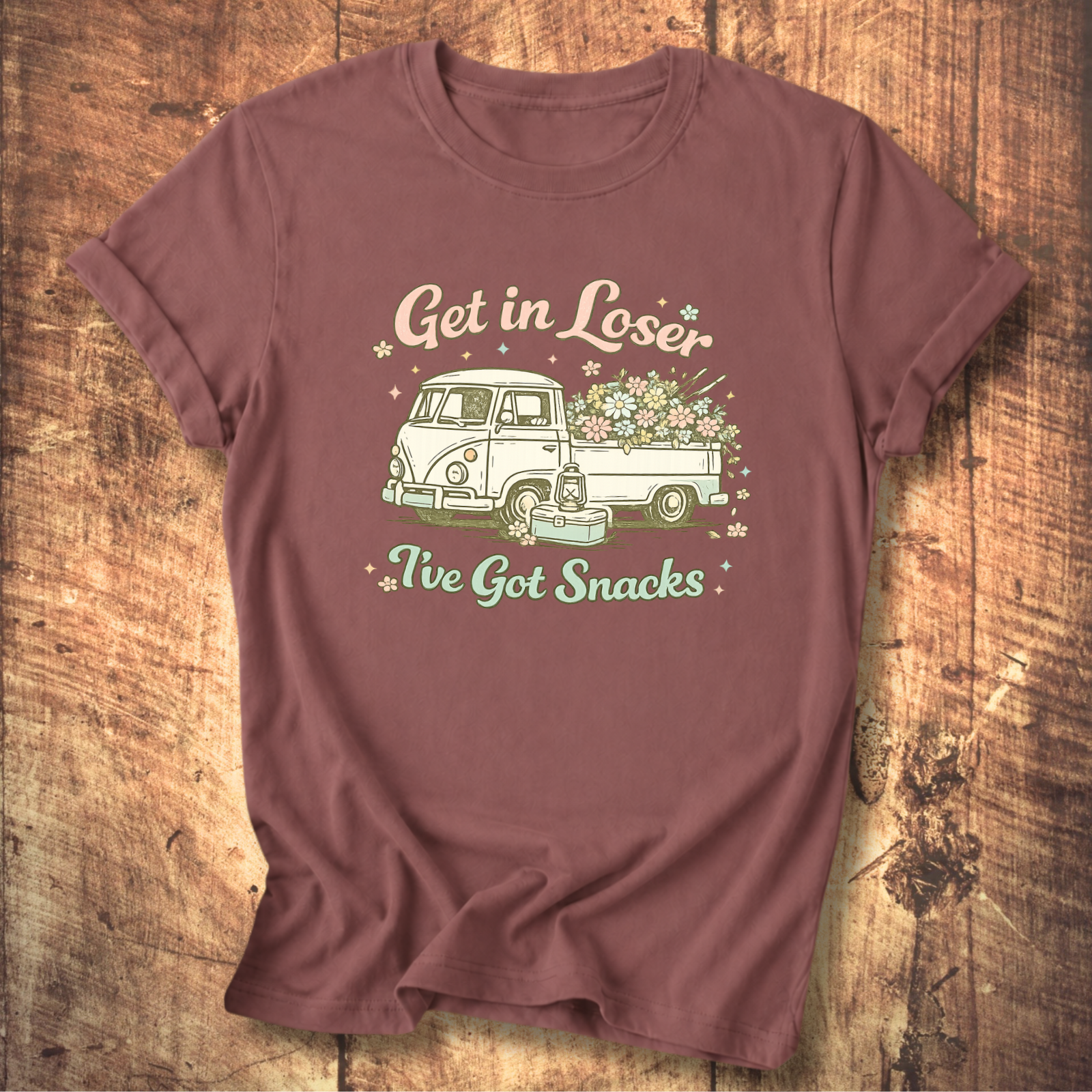 Retro Flower Truck Tee
