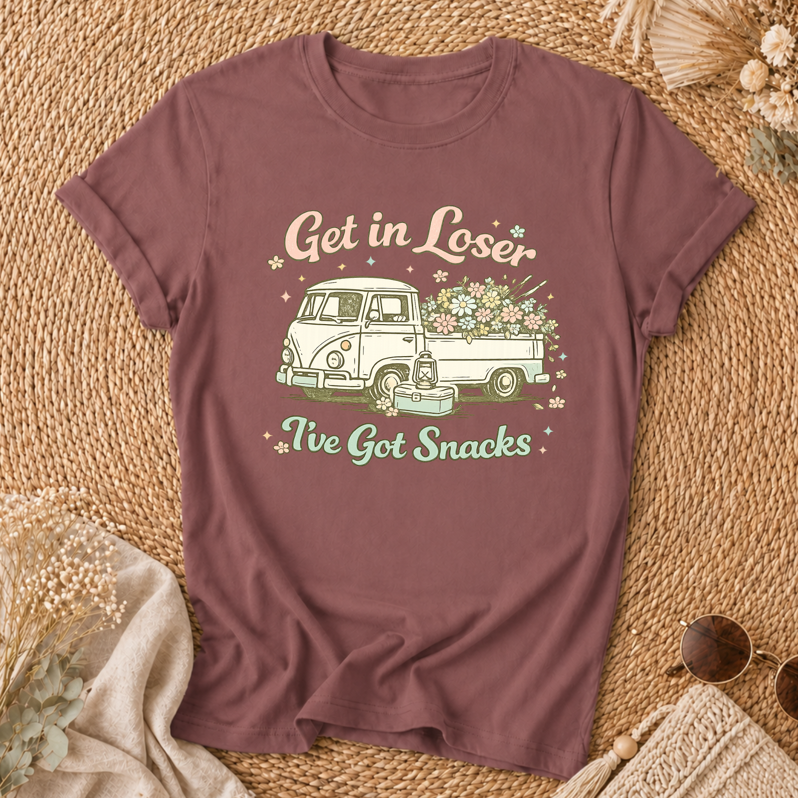 Retro Flower Truck Tee