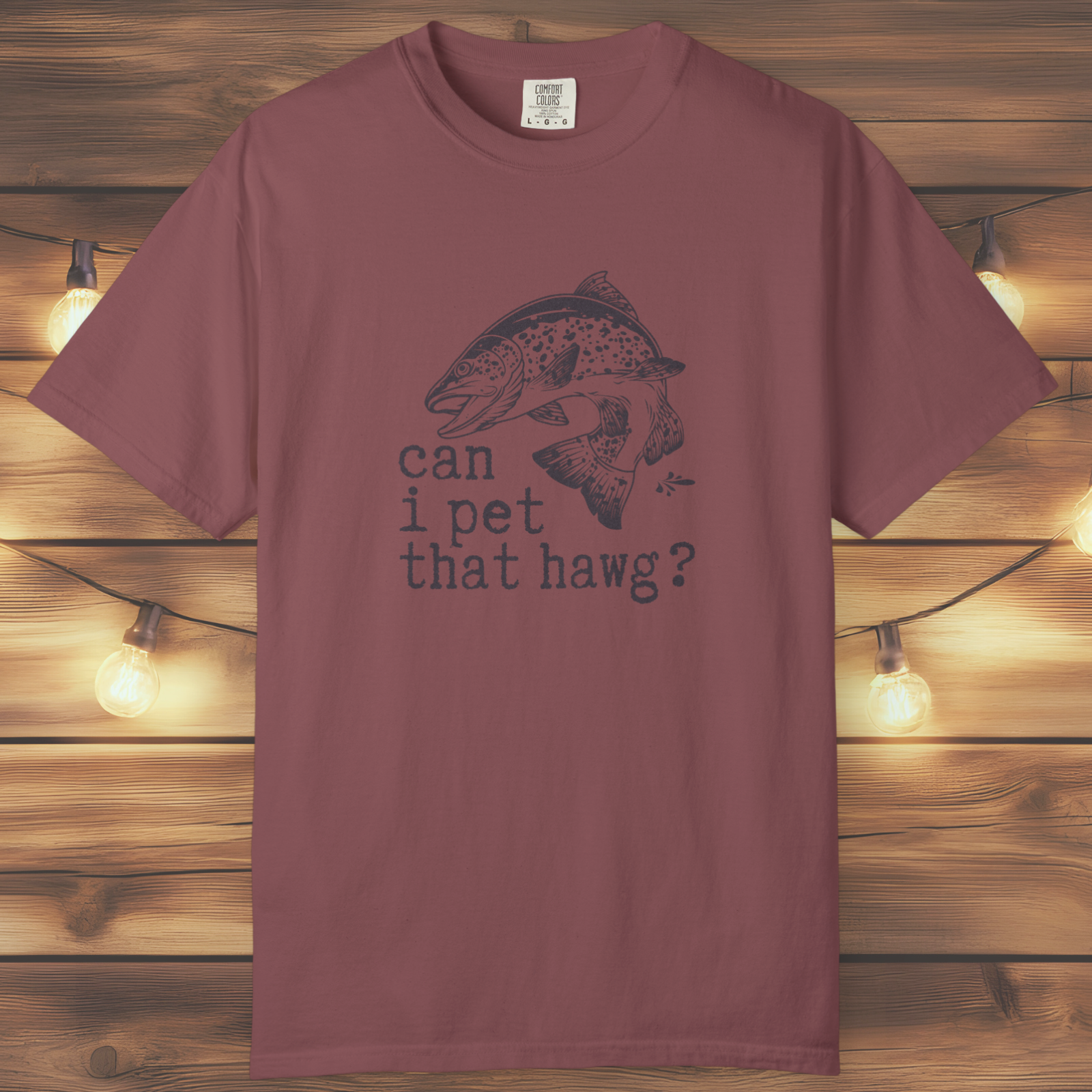 Can I Pet That Hawg? Trout Graphic T-Shirt