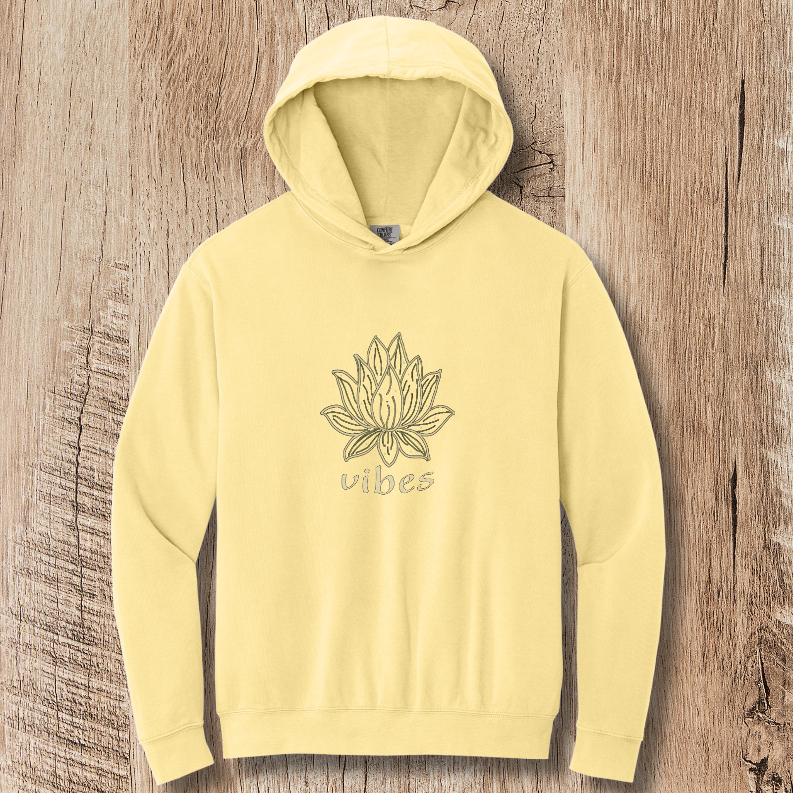 Lotus Vibes Hoodie — Minimal Yoga Hoodie