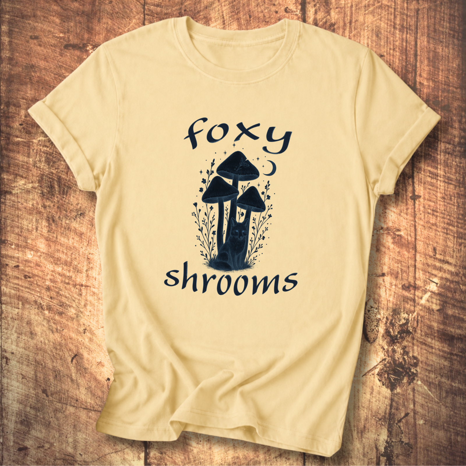 Foxy Shrooms Vintage Tattoo T-Shirt