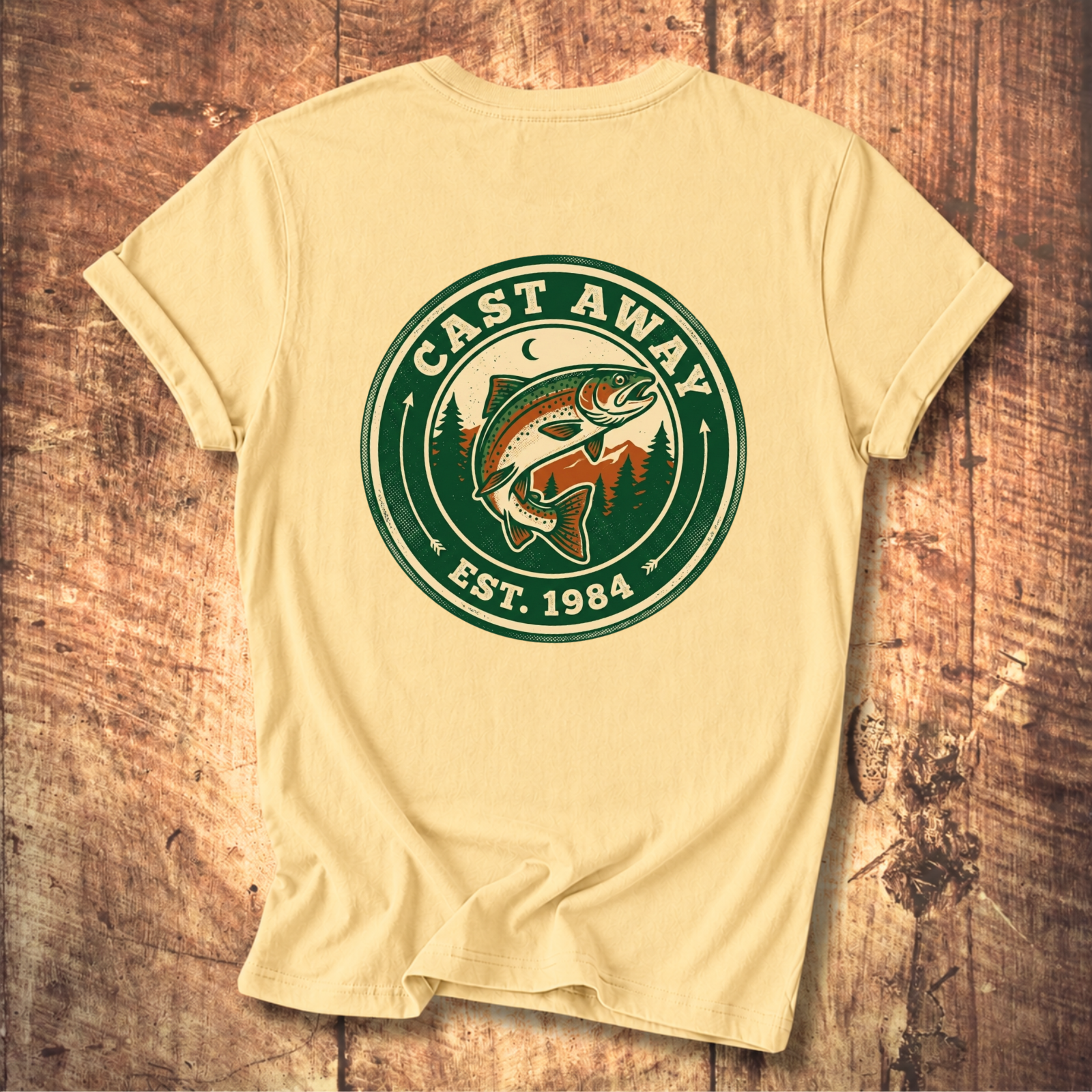 Cast Away Fishing Logo T-Shirt