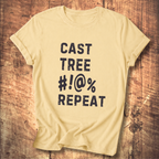 “Cast Tree #!@% Repeat” Funny Fly Fishing Tee