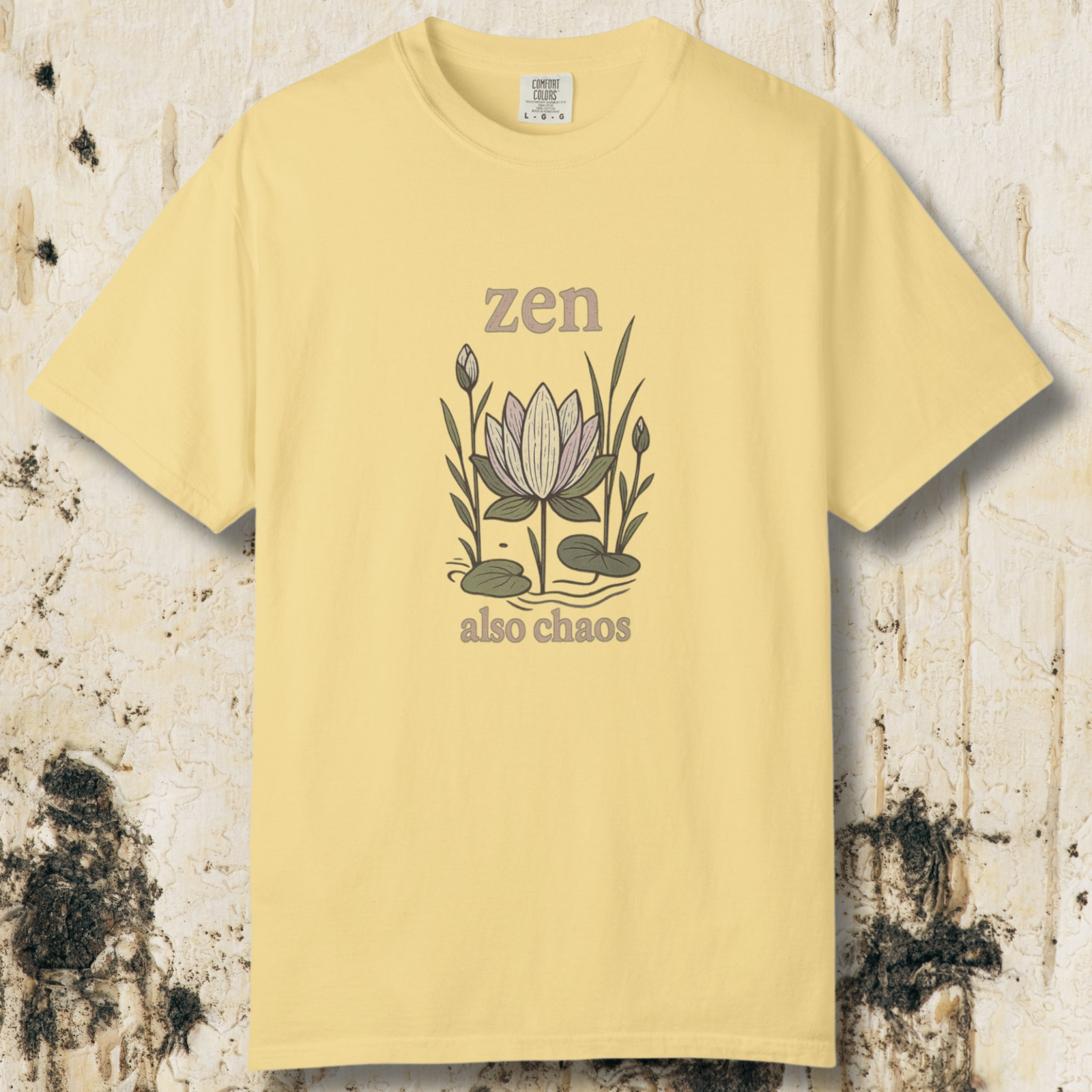 Zen & Chaos Lotus T-Shirt | Mindfulness Floral Tee