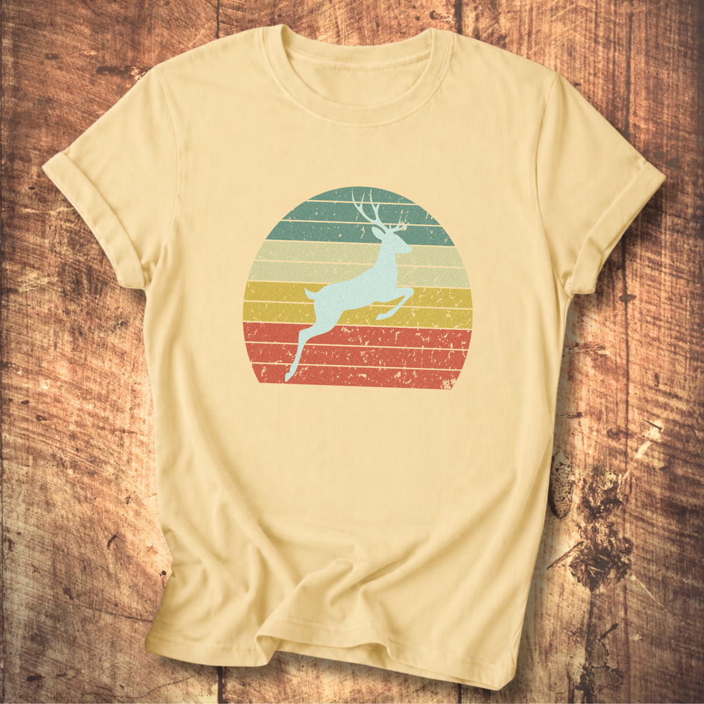 Vintage Sunset Deer T-Shirt