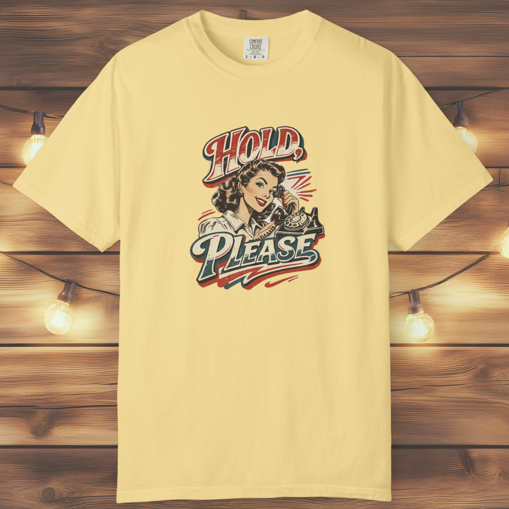 Hold Please Retro Pinup Tee