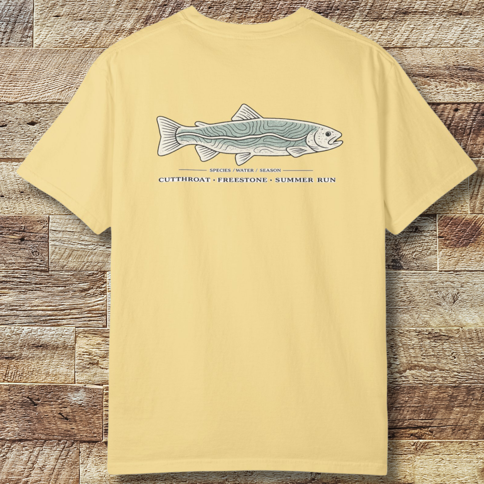 Cutthroat Topography Fly Fishing T-Shirt
