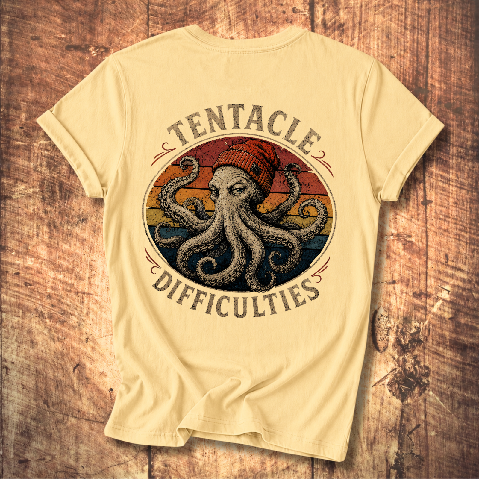 Tentacle Difficulties Back Print Tee