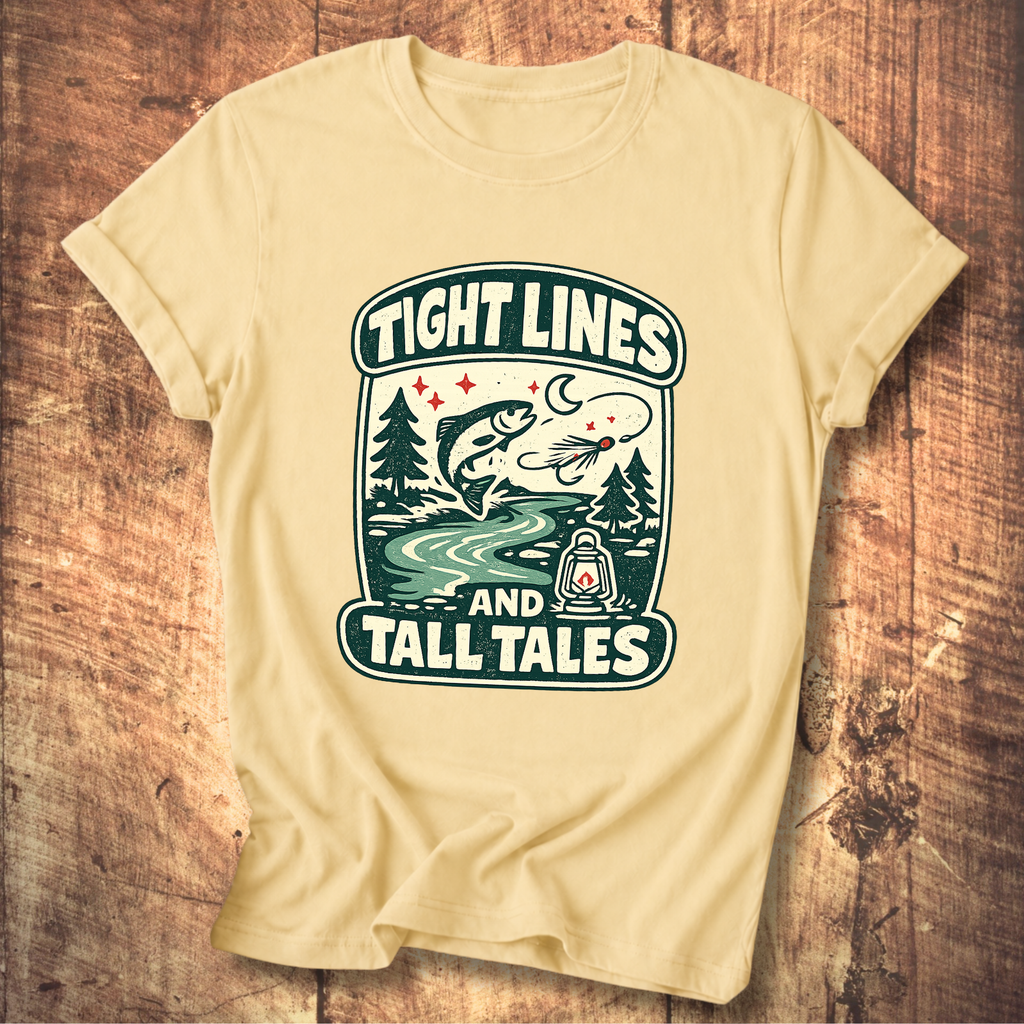 Tight Lines and Tall Tales Fishing T-Shirt