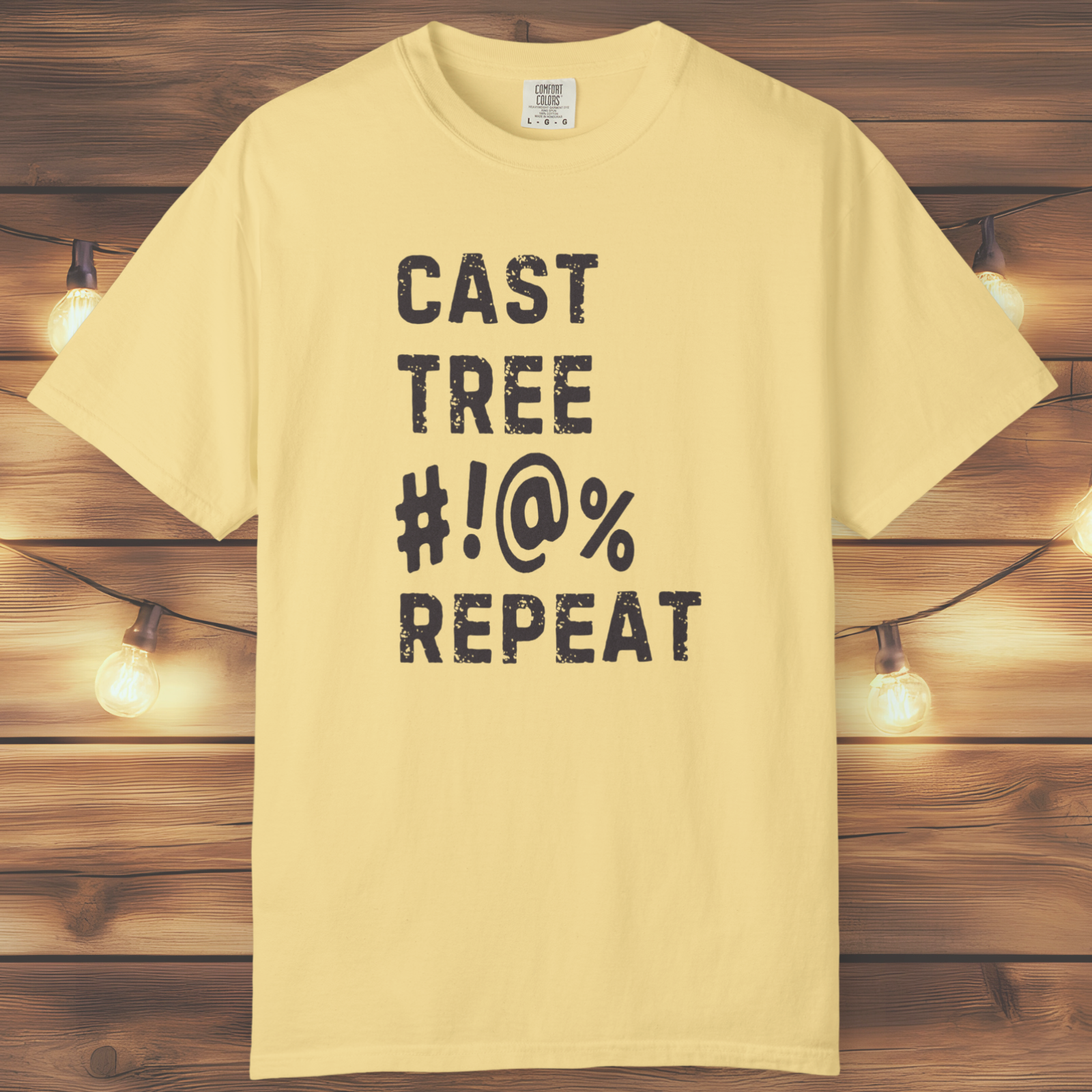 “Cast Tree #!@% Repeat” Funny Fly Fishing Tee