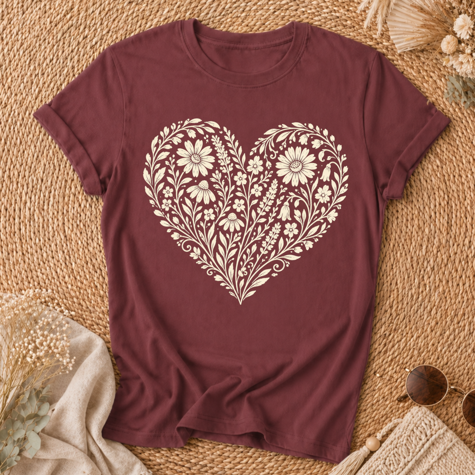 Heart Of Flowers T-shirt