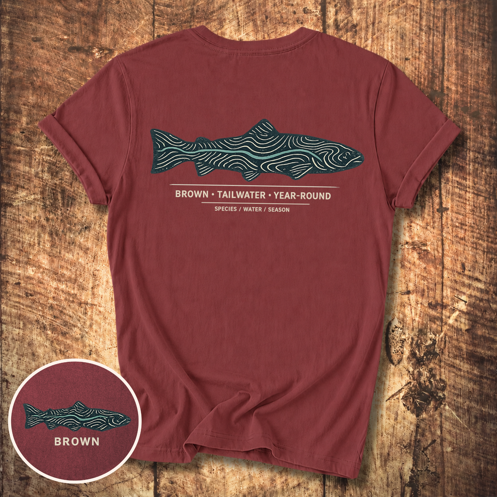 Brown Trout Topography T-Shirt
