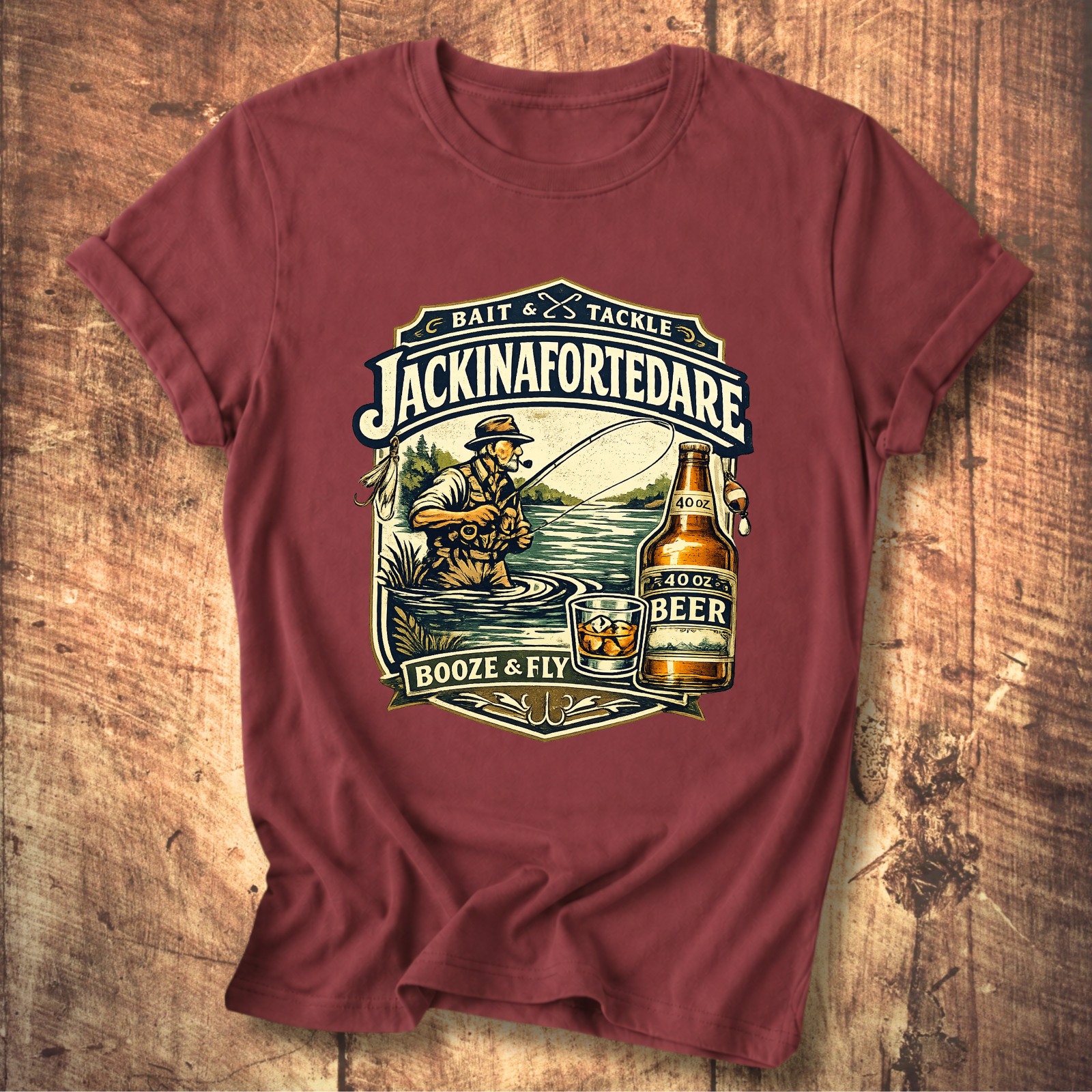 Jackinafortedare Vintage Bait & Tackle Tee