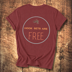 Hook Sets Are Free Fishing Back Print T-Shirt