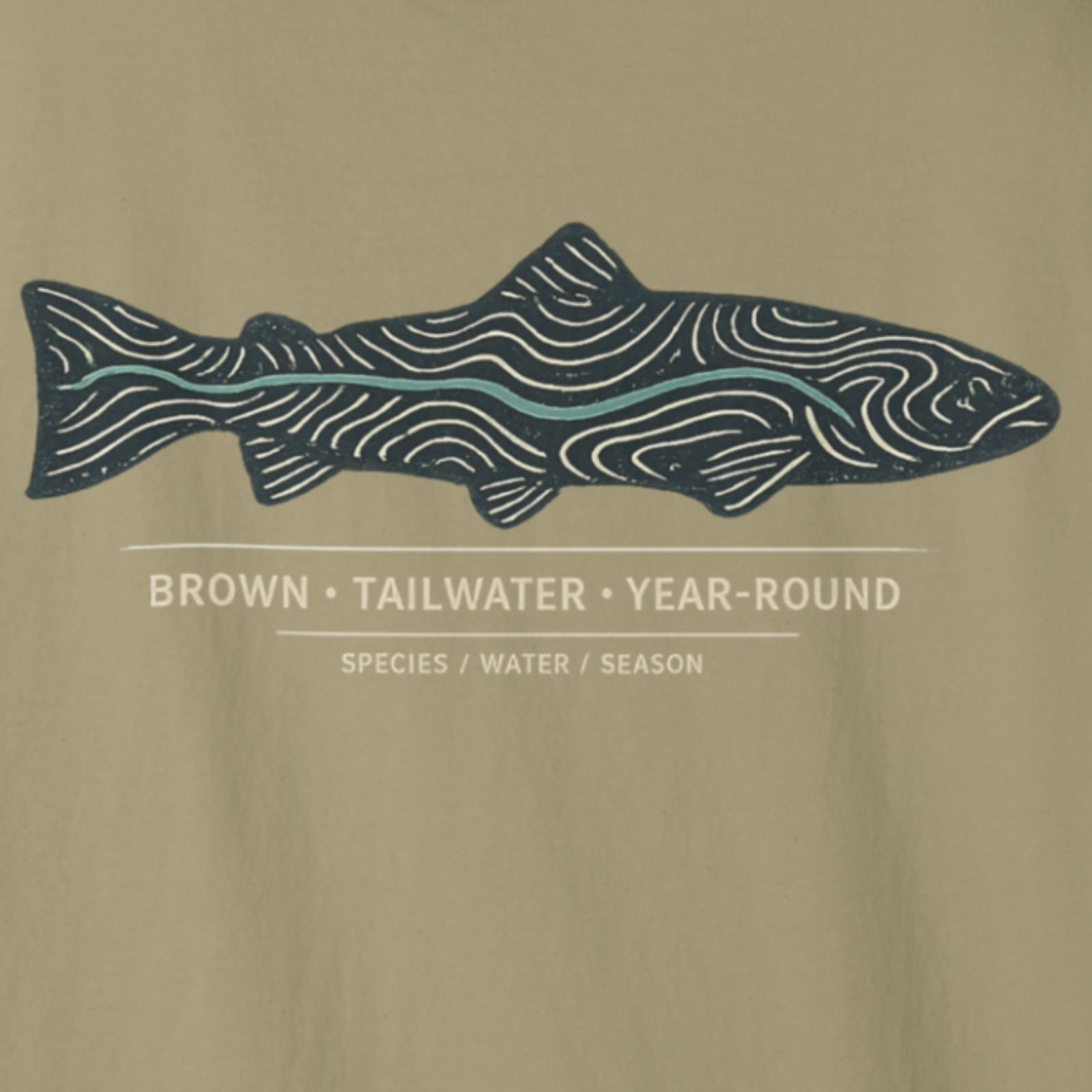 Brown Trout Topography T-Shirt