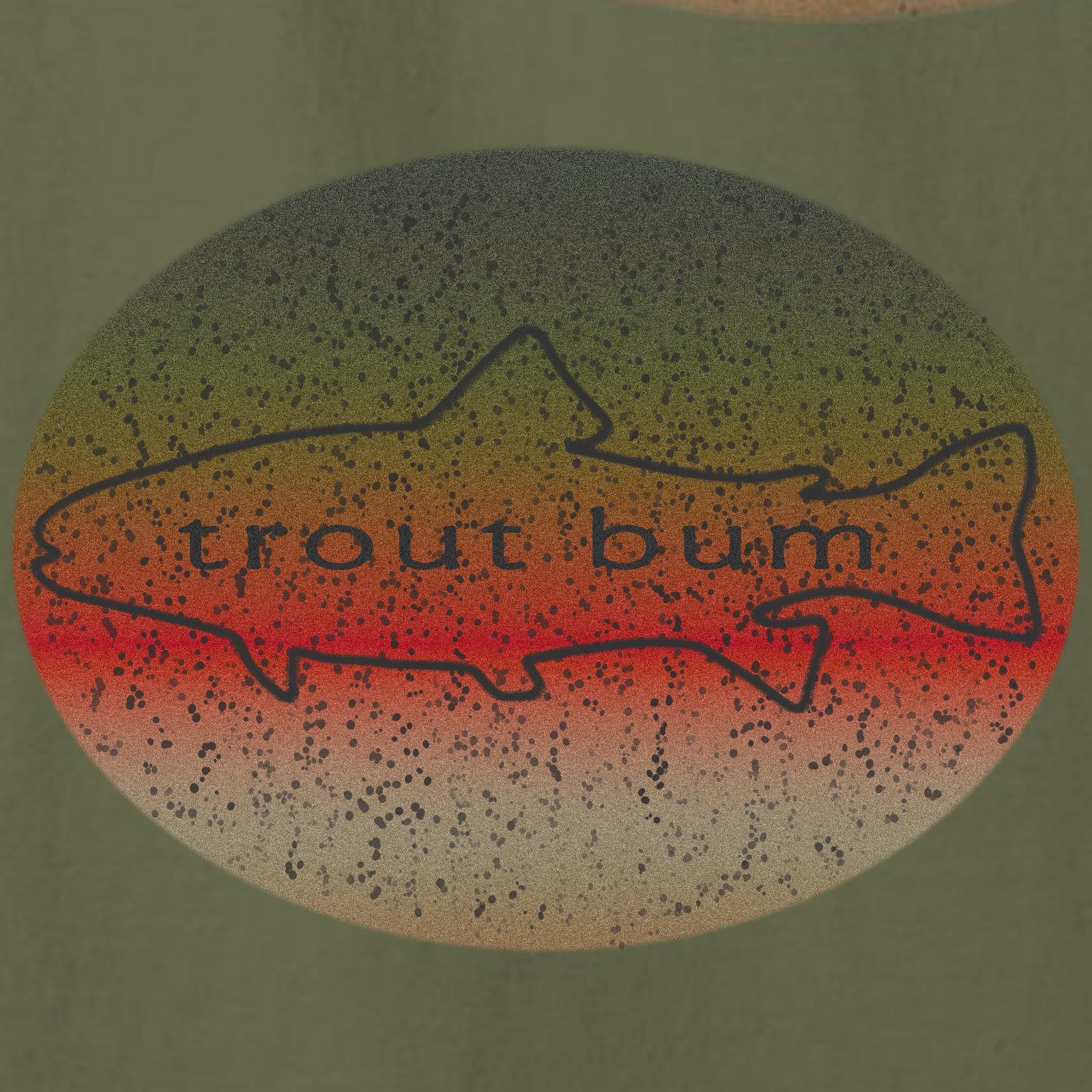 Trout Bum Back Print T‑Shirt — Vintage Fishing Graphic Tee