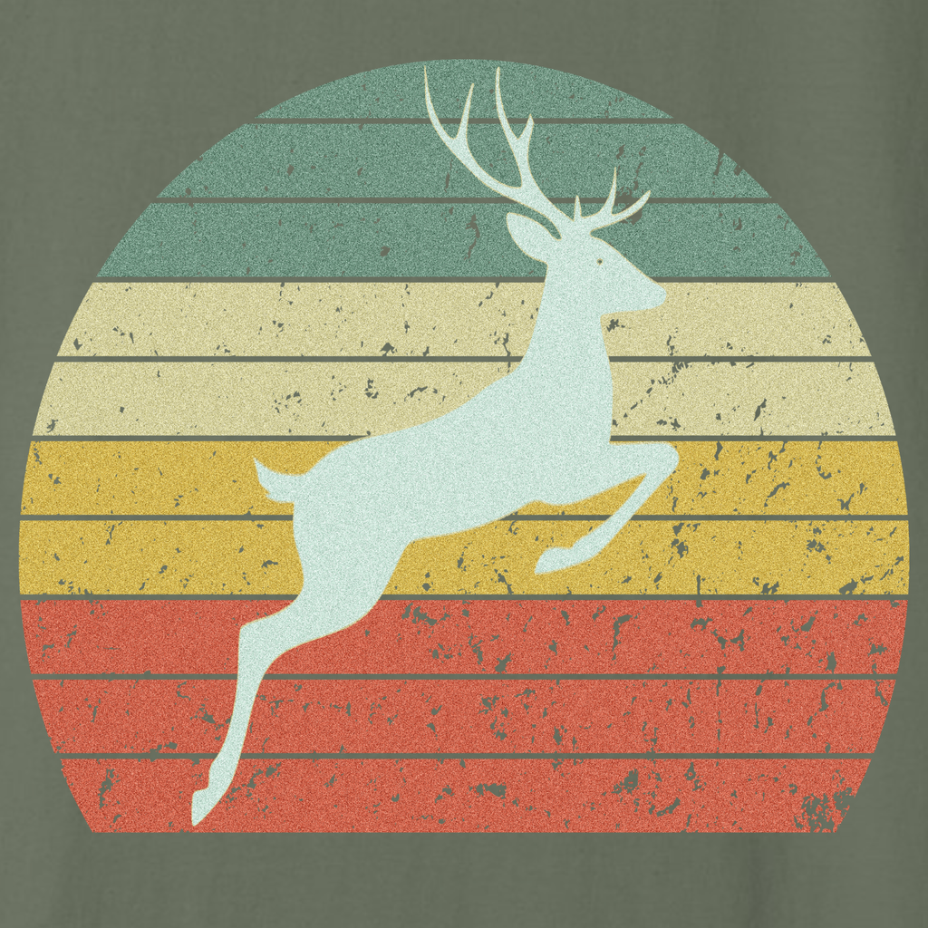 Vintage Sunset Deer T-Shirt