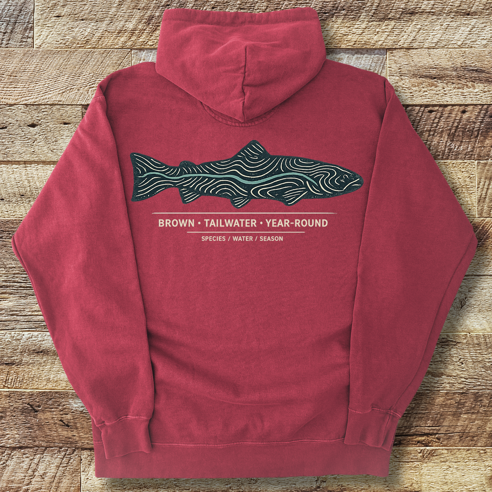 Brown Trout Topography Hoodie