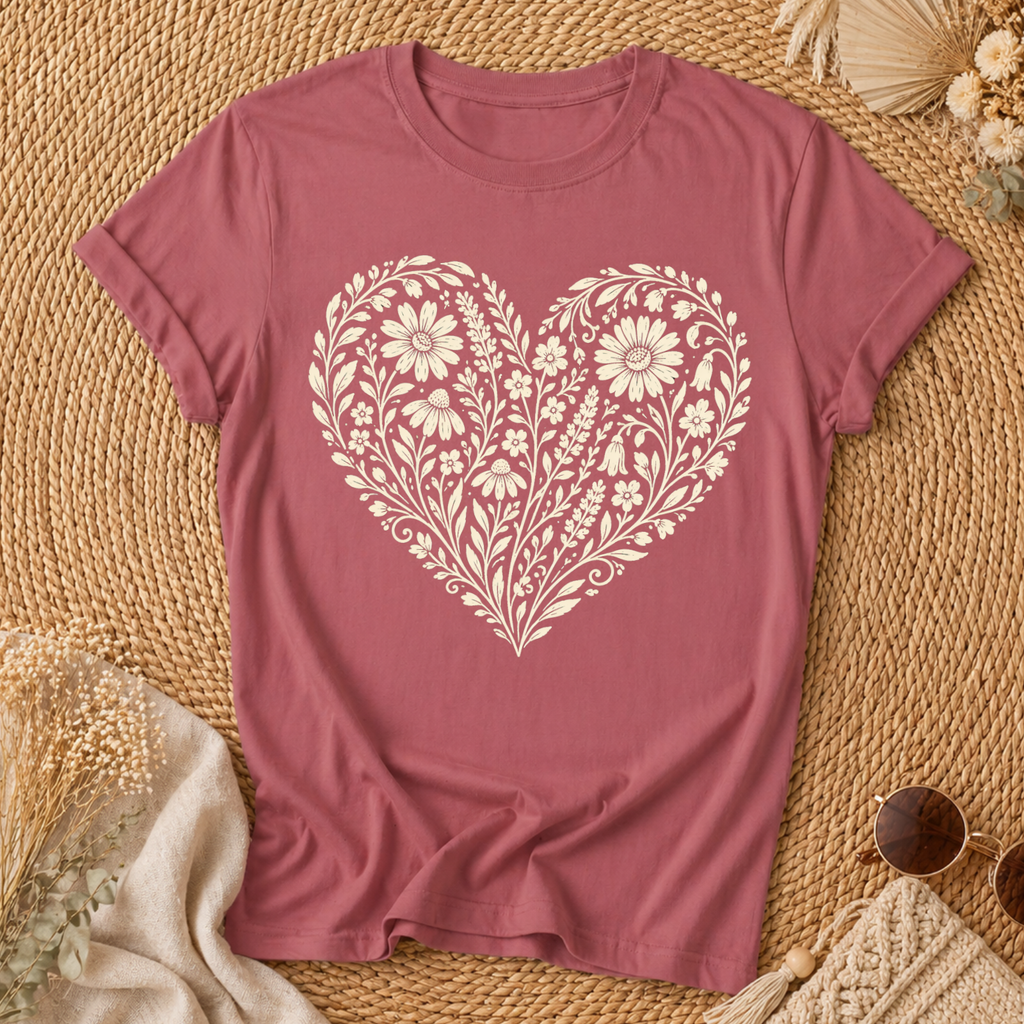 Heart Of Flowers T-shirt