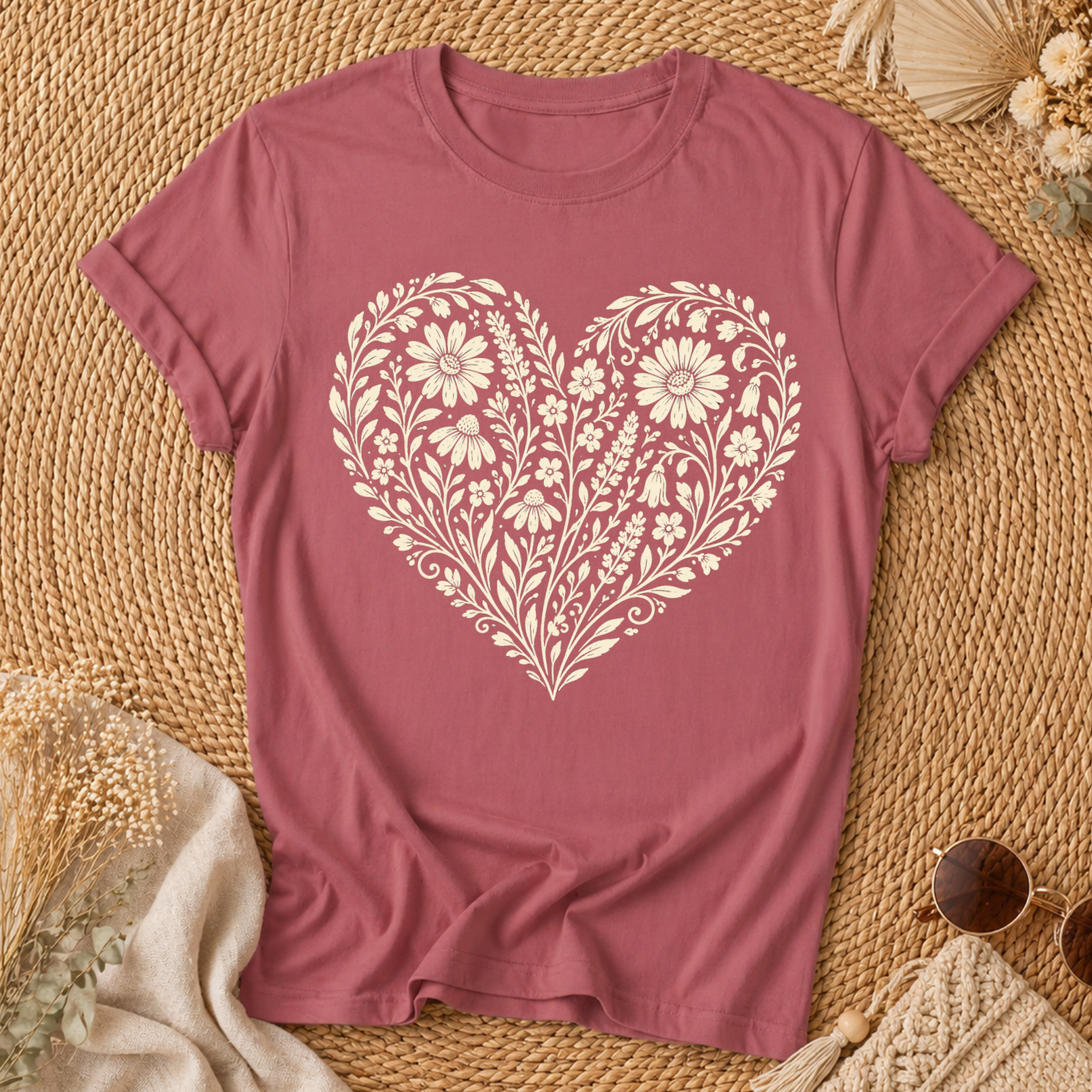 Heart Of Flowers T-shirt