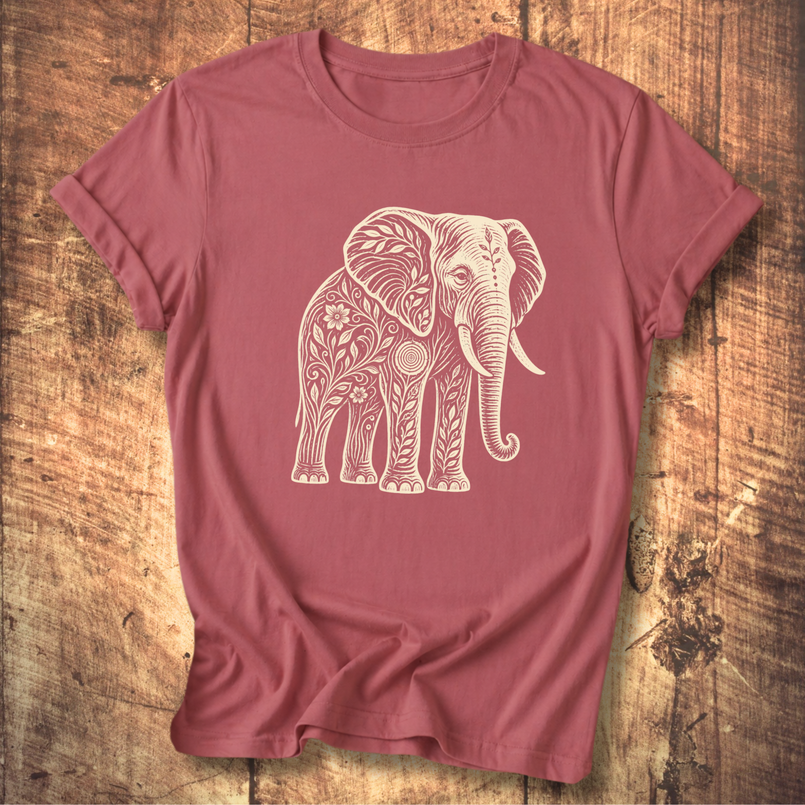 Elephant Flowers Tee