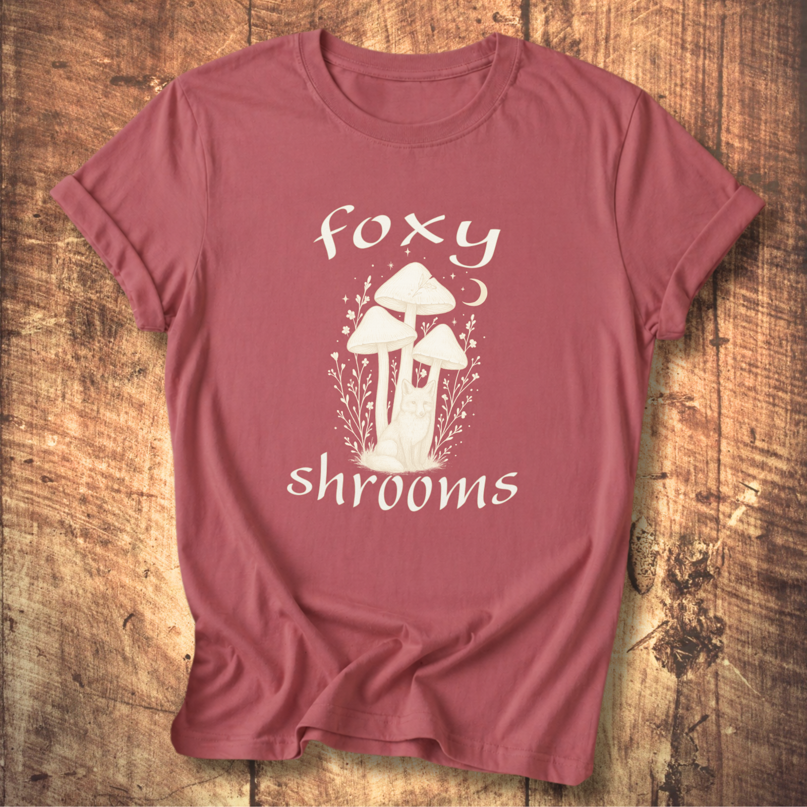 Foxy Shrooms Vintage Tattoo T-Shirt