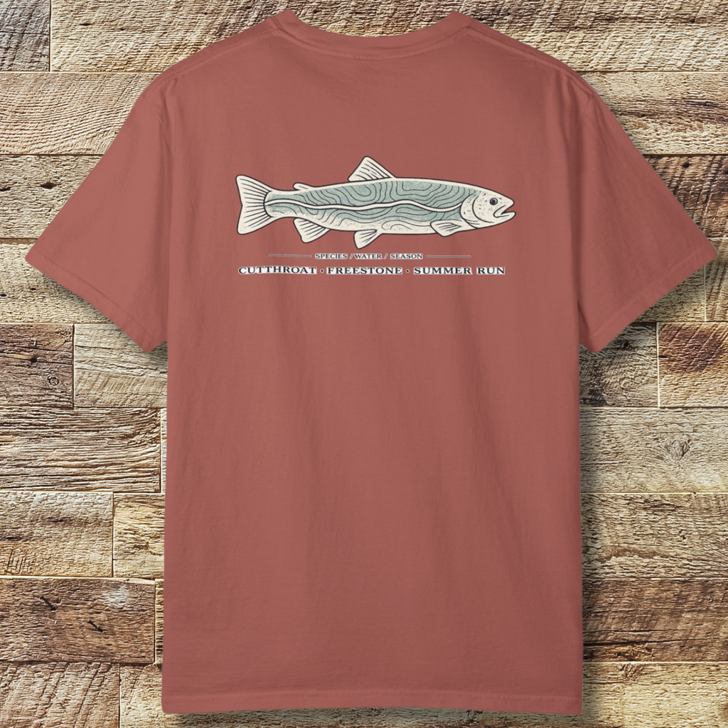 Cutthroat Topography Fly Fishing T-Shirt