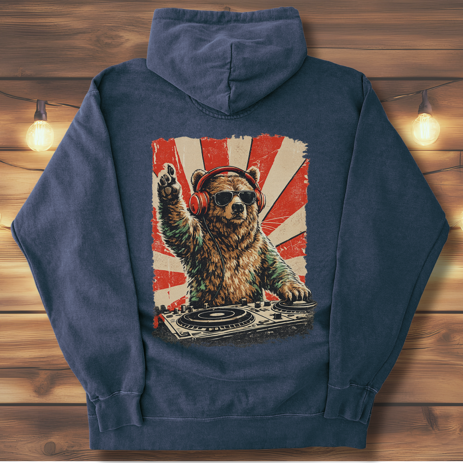 Bear at the Turntable Hoodie