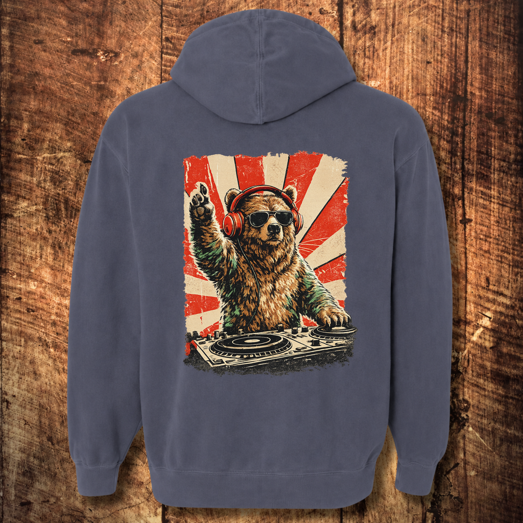 Bear at the Turntable Hoodie