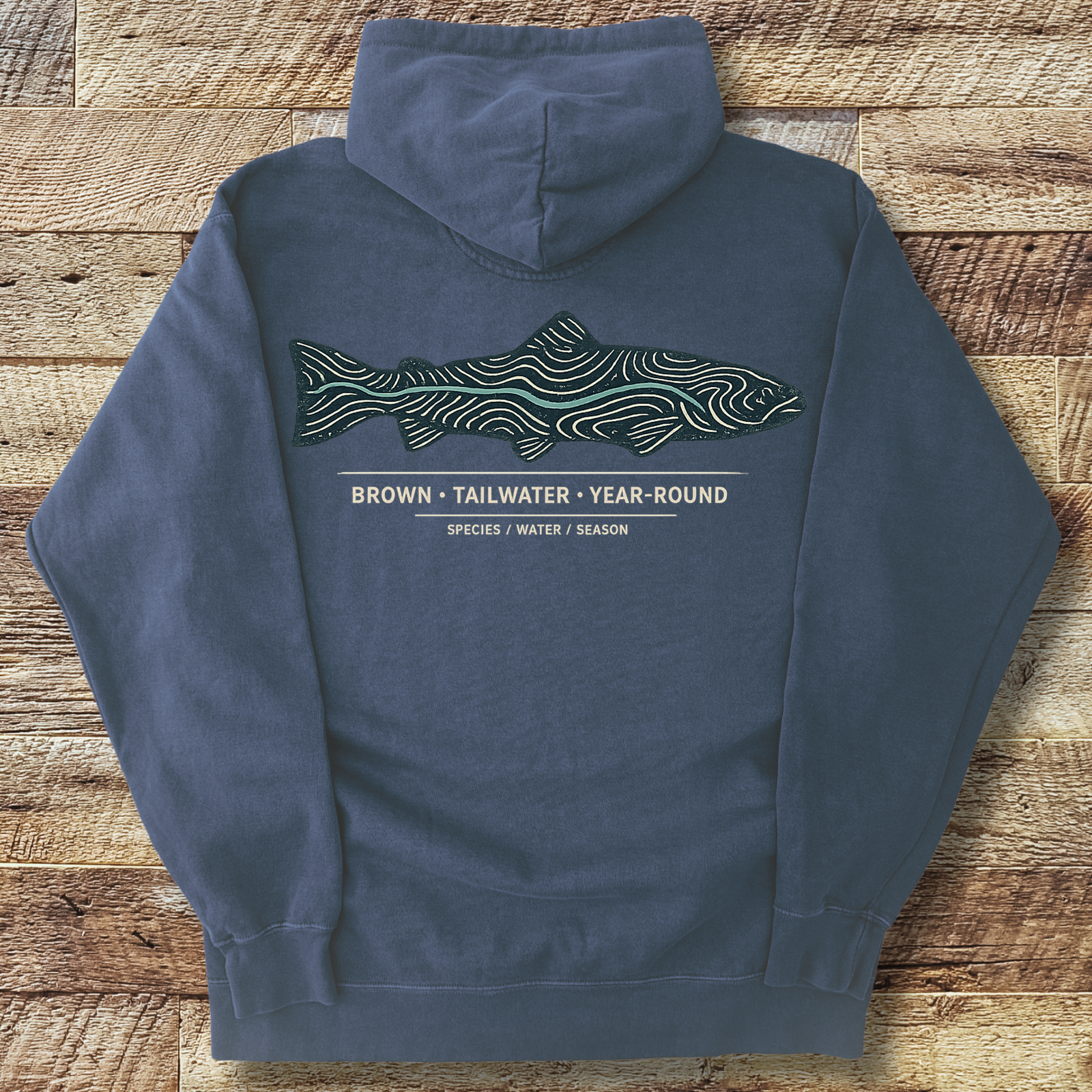 Brown Trout Topography Hoodie